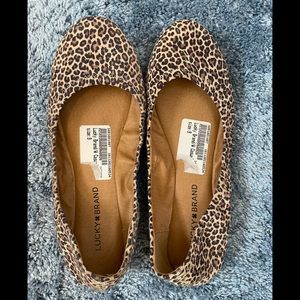 Lucky brand cheetah print ballet flats size 9.  Excellent condition.